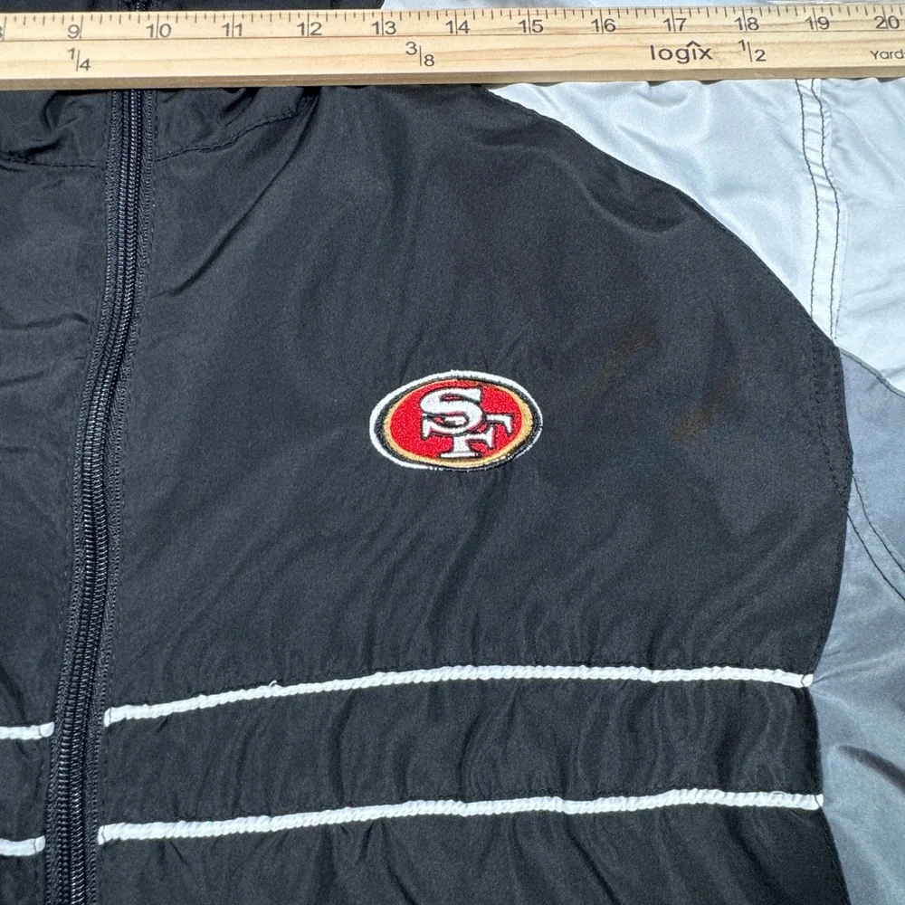 Dunbrooke Mens‎ San Francisco 49ers Windbreaker Jacket Black Grey White XL SF